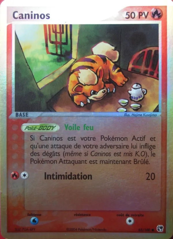 Carte Pokémon Caninos de l'extension EX Tempête de sable