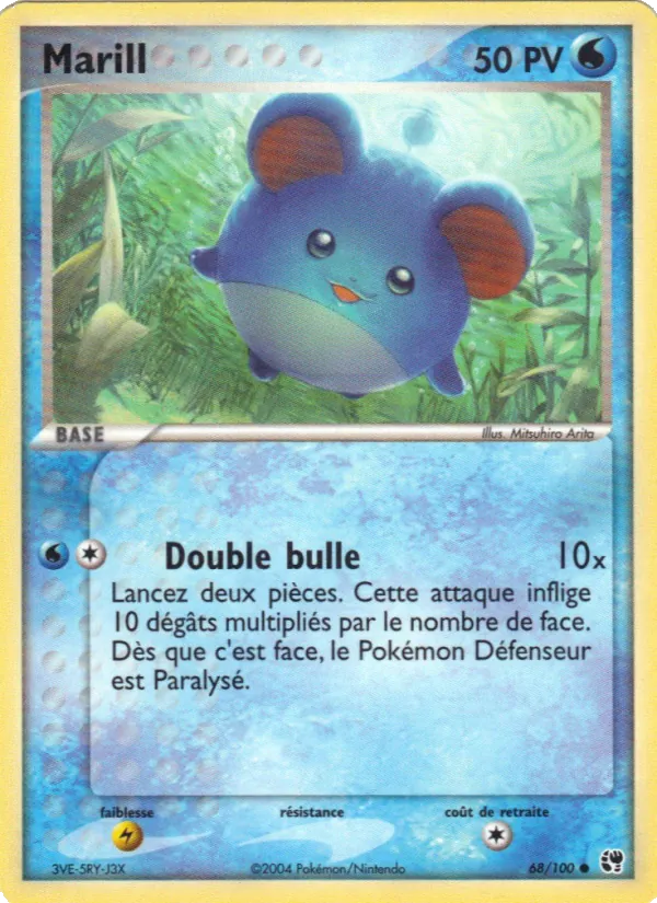 Carte Pokémon Marill de l'extension EX Tempête de sable
