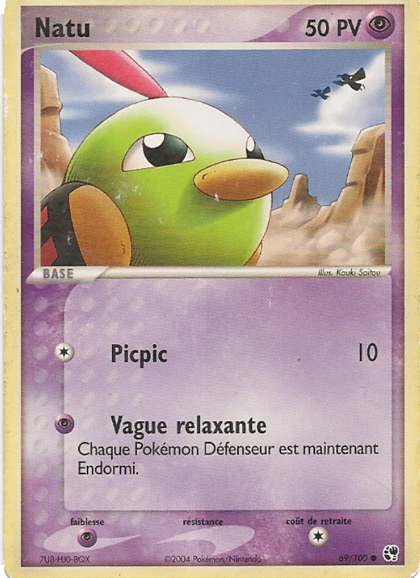 Carte Pokémon Natu de l'extension EX Tempête de sable