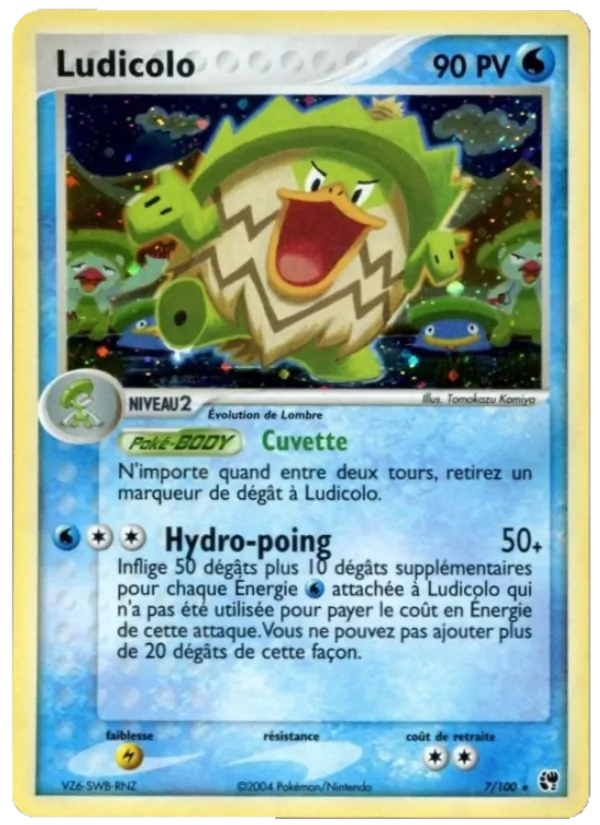 Carte Pokémon Ludicolo de l'extension EX Tempête de sable