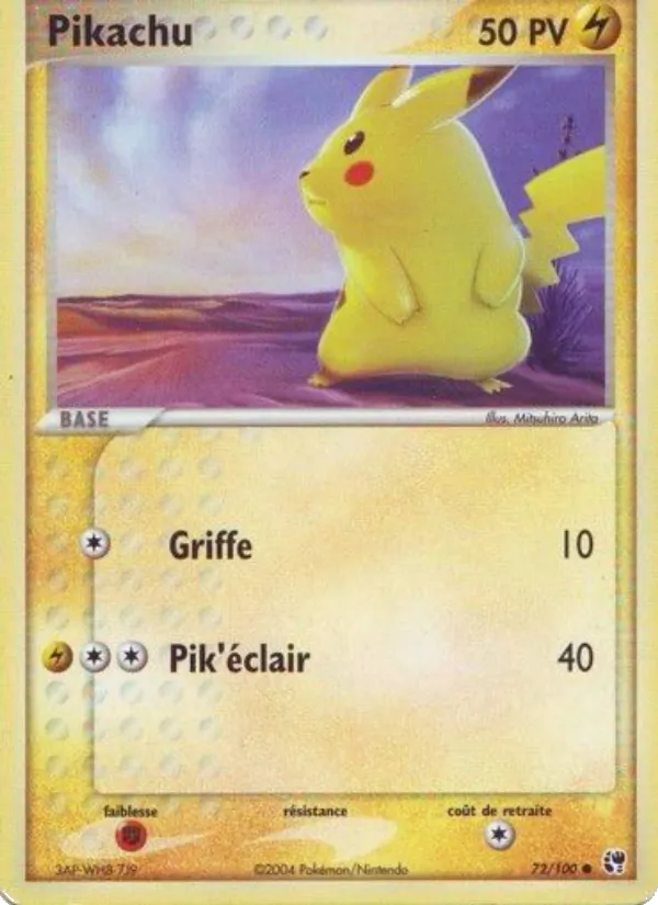 Carte Pokémon Pikachu de l'extension EX Tempête de sable
