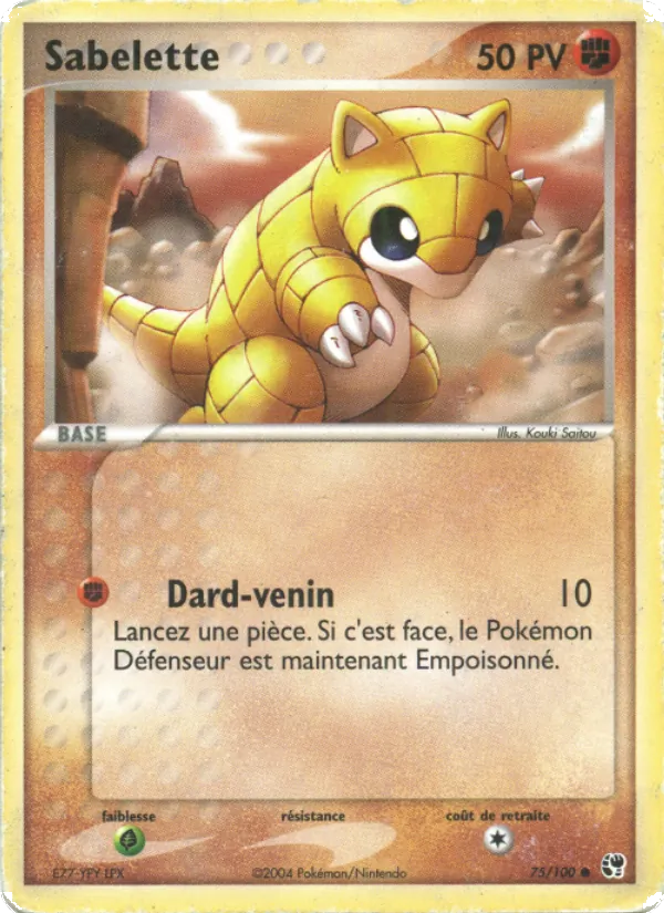 Carte Pokémon Sabelette de l'extension EX Tempête de sable