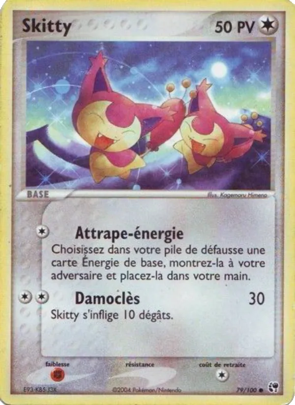Carte Pokémon Skitty de l'extension EX Tempête de sable