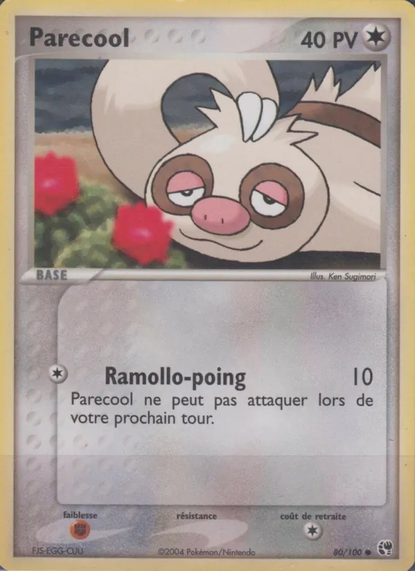 Carte Pokémon Parecool de l'extension EX Tempête de sable