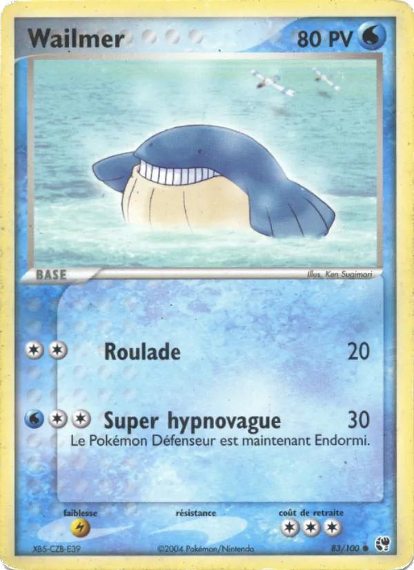 Carte Pokémon Wailmer de l'extension EX Tempête de sable