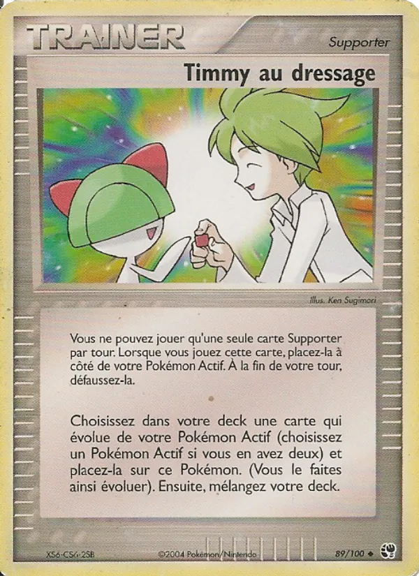 Carte Pokémon Timmy au dressage de l'extension EX Tempête de sable