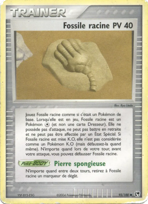 Carte Pokémon Fossile racine de l'extension EX Tempête de sable