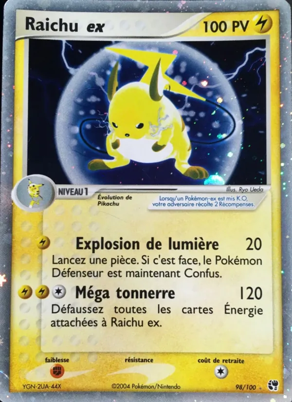Carte Pokémon Raichu ex de l'extension EX Tempête de sable