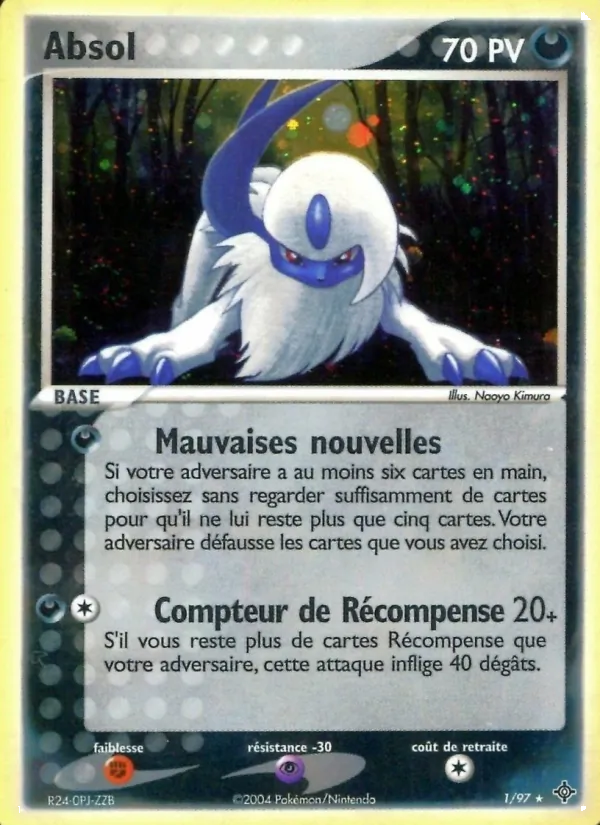 Carte Pokémon Absol de l'extension EX Dragon