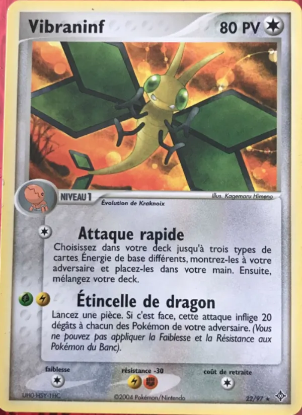 Carte Pokémon Vibraninf de l'extension EX Dragon