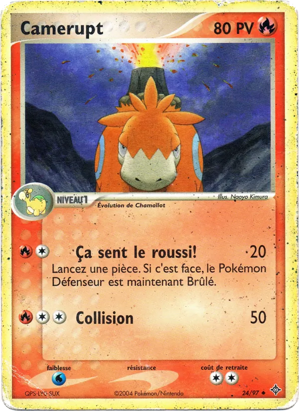 Carte Pokémon Camérupt de l'extension EX Dragon