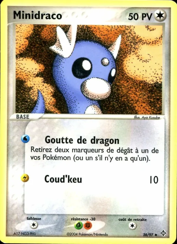 Carte Pokémon Minidraco de l'extension EX Dragon