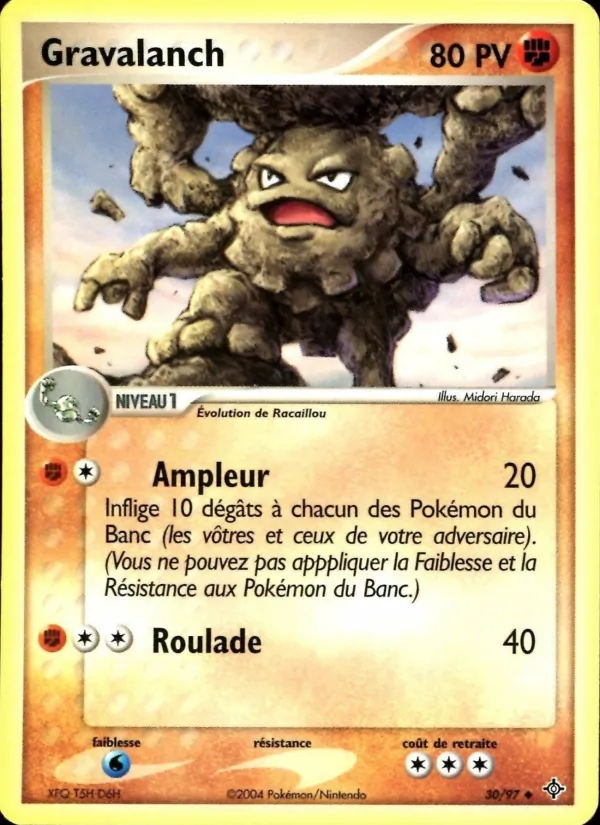 Carte Pokémon Gravalanch de l'extension EX Dragon