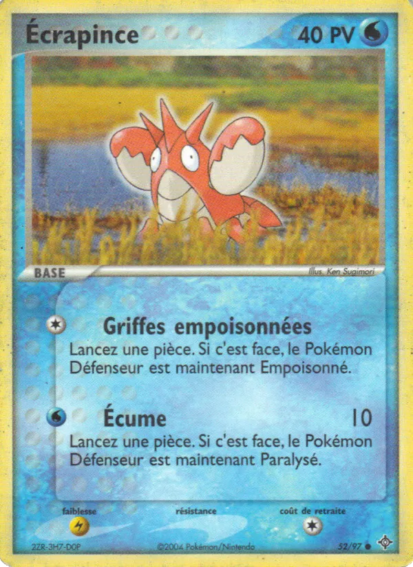 Carte Pokémon Écrapince de l'extension EX Dragon