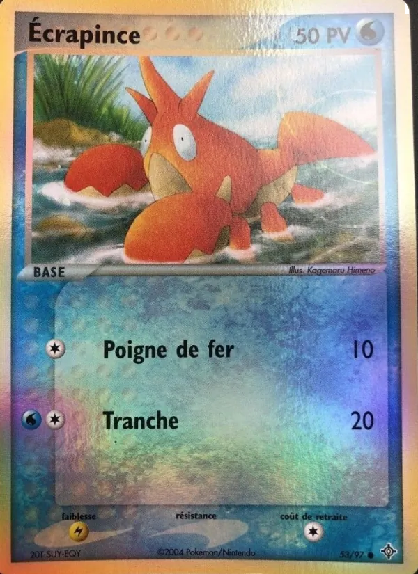 Carte Pokémon Écrapince de l'extension EX Dragon
