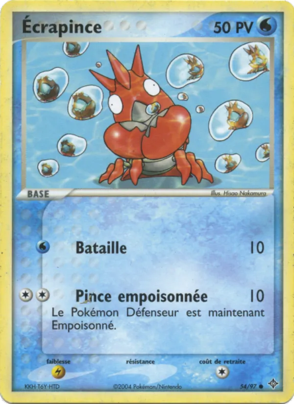 Carte Pokémon Écrapince de l'extension EX Dragon