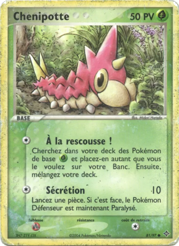 Carte Pokémon Chenipotte de l'extension EX Dragon