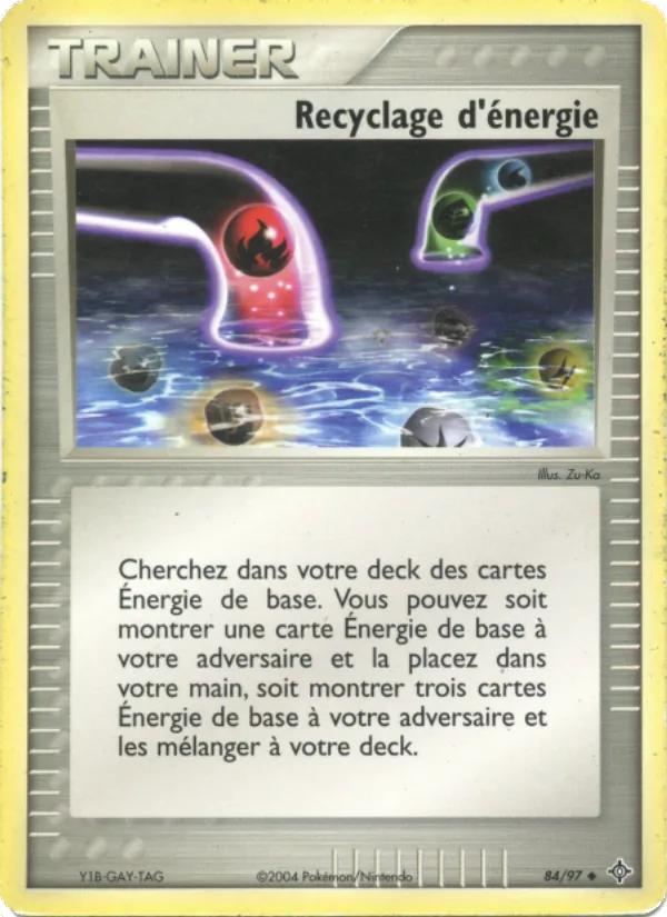 Carte Pokémon Recyclage d'énergie de l'extension EX Dragon