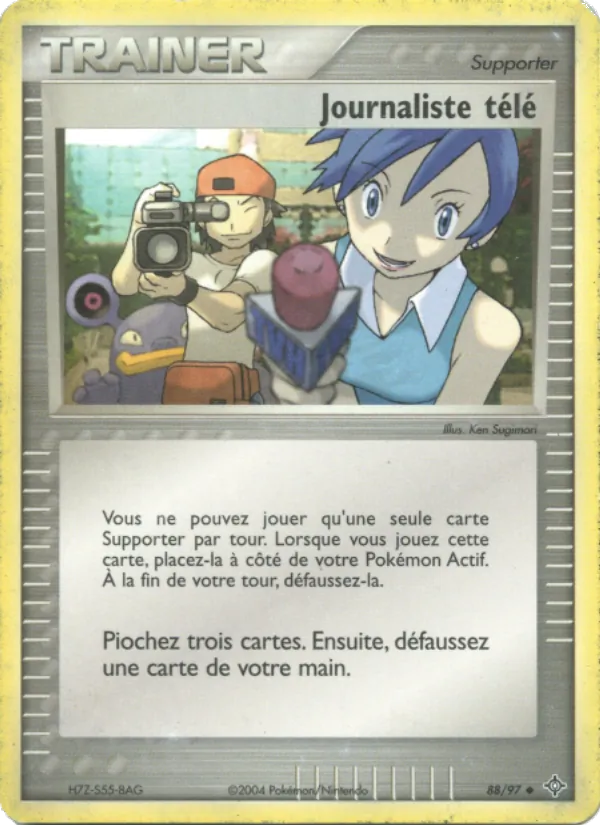 Carte Pokémon Journaliste télé de l'extension EX Dragon