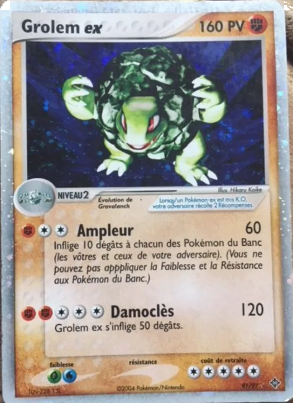 Carte Pokémon Grolem ex de l'extension EX Dragon