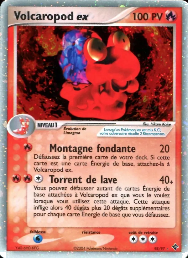 Carte Pokémon Volcaropod ex de l'extension EX Dragon