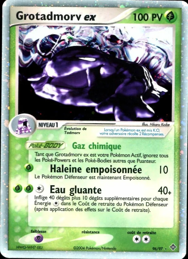 Carte Pokémon Grotadmorv ex de l'extension EX Dragon