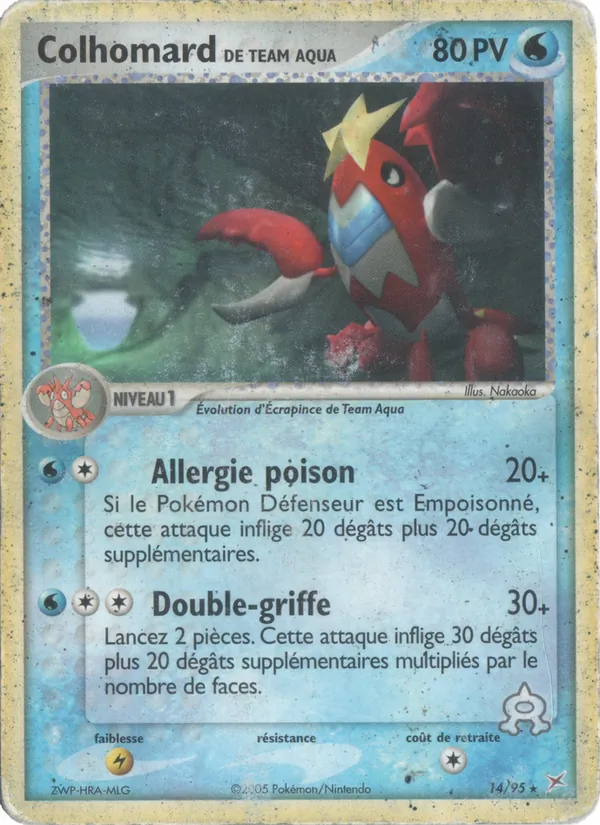 Carte Pokémon Colhomard de Team Aqua de l'extension EX Team Magma vs Team Aqua