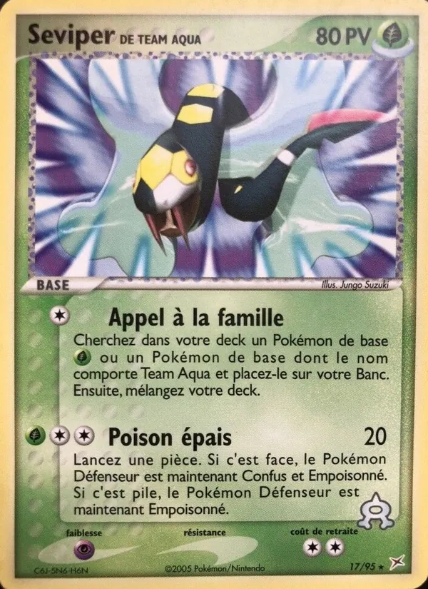 Carte Pokémon Seviper de Team Aqua de l'extension EX Team Magma vs Team Aqua