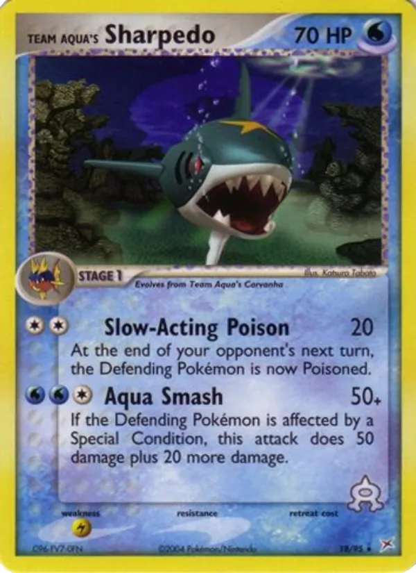 Carte Pokémon Sharpedo de Team Aqua de l'extension EX Team Magma vs Team Aqua