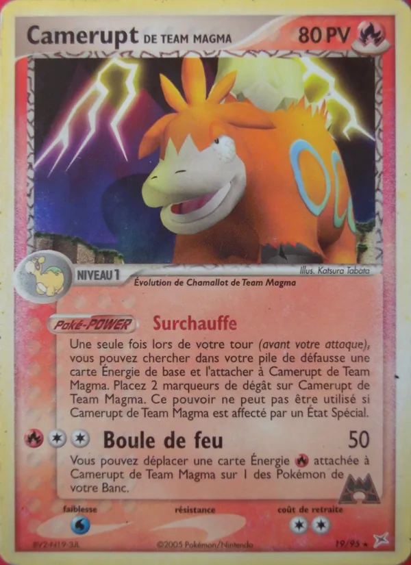 Carte Pokémon Camerupt de Team Magma de l'extension EX Team Magma vs Team Aqua