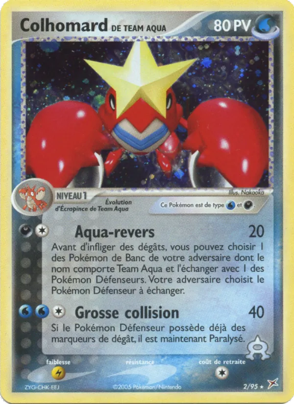 Carte Pokémon Colhomard de Team Aqua de l'extension EX Team Magma vs Team Aqua