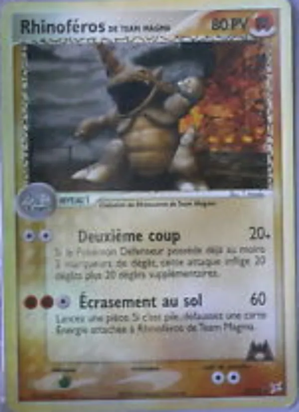 Carte Pokémon Rhinoféros de Team Magma de l'extension EX Team Magma vs Team Aqua