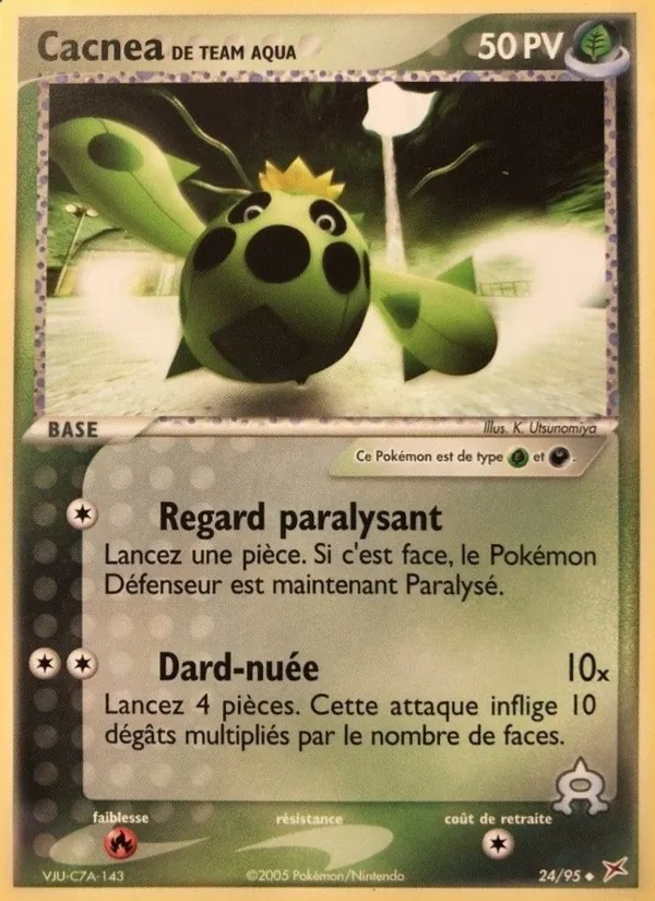 Carte Pokémon Cacnea de Team Aqua de l'extension EX Team Magma vs Team Aqua