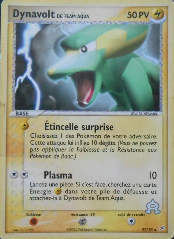 Carte Pokémon Dynavolt de Team Aqua de l'extension EX Team Magma vs Team Aqua
