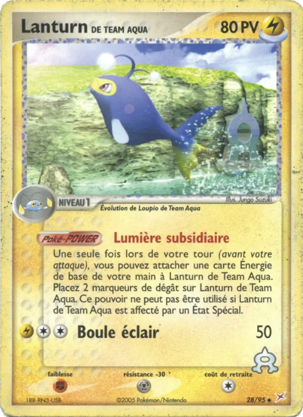 Carte Pokémon Lanturn de Team Aqua de l'extension EX Team Magma vs Team Aqua