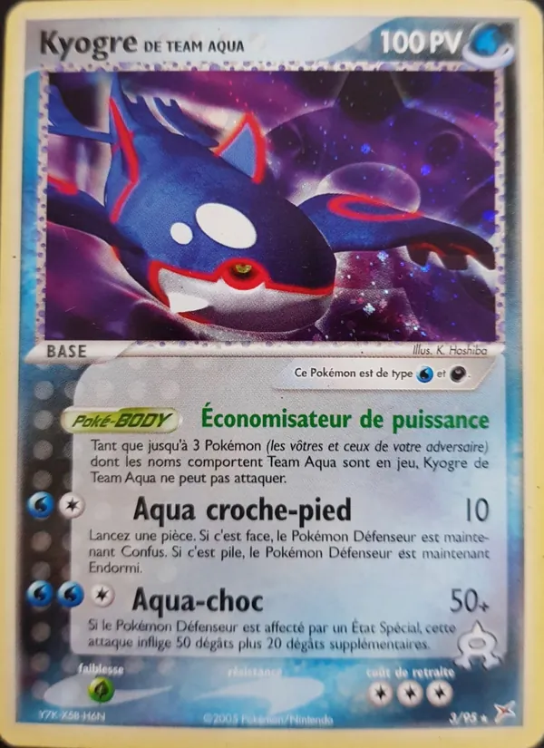 Carte Pokémon Kyogre de Team Aqua de l'extension EX Team Magma vs Team Aqua
