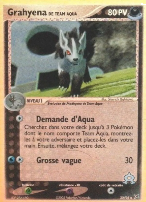 Carte Pokémon Grahyena de Team Aqua de l'extension EX Team Magma vs Team Aqua