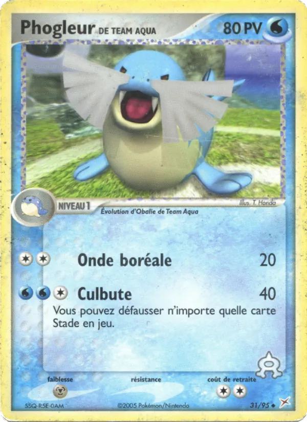 Carte Pokémon Phogleur de Team Aqua de l'extension EX Team Magma vs Team Aqua