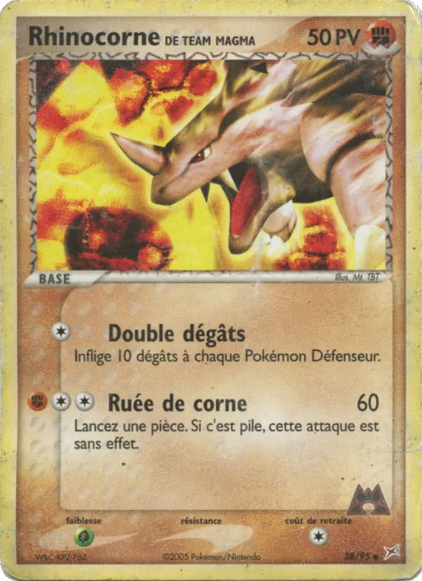 Carte Pokémon Rhinocorne de Team Magma de l'extension EX Team Magma vs Team Aqua