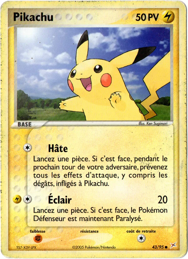 Carte Pokémon Pikachu de l'extension EX Team Magma vs Team Aqua
