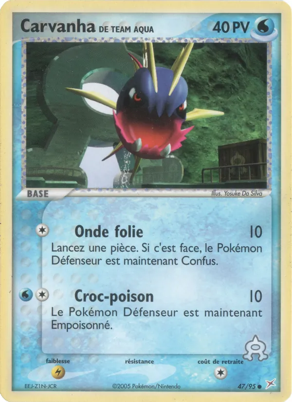Carte Pokémon Carvanha de Team Aqua de l'extension EX Team Magma vs Team Aqua
