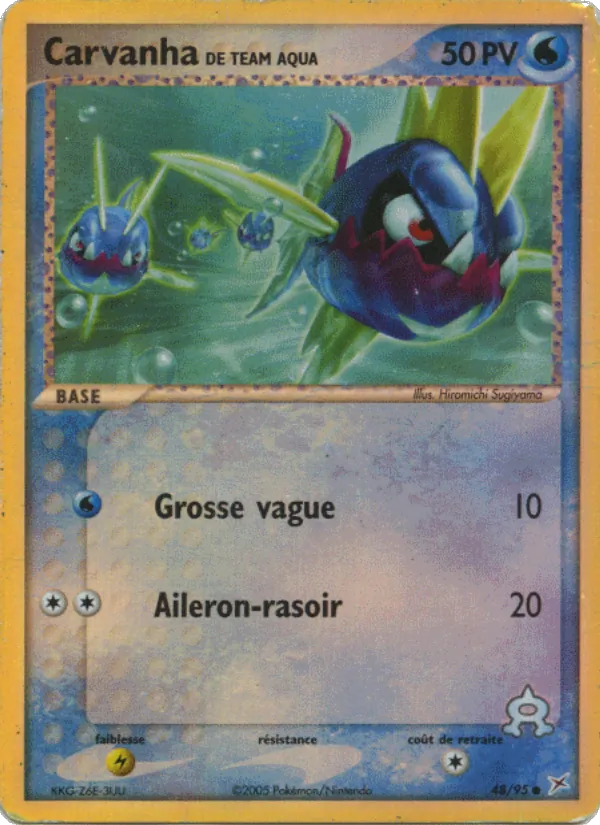Carte Pokémon Carvanha de Team Aqua de l'extension EX Team Magma vs Team Aqua
