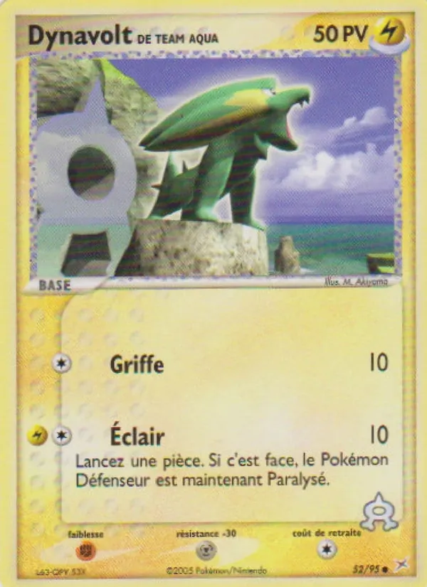 Carte Pokémon Dynavolt de Team Aqua de l'extension EX Team Magma vs Team Aqua