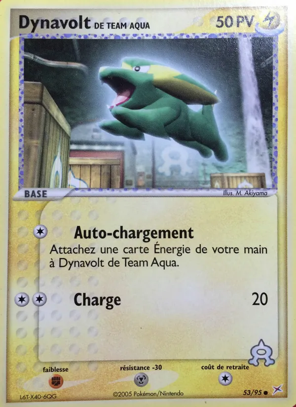 Carte Pokémon Dynavolt de Team Aqua de l'extension EX Team Magma vs Team Aqua