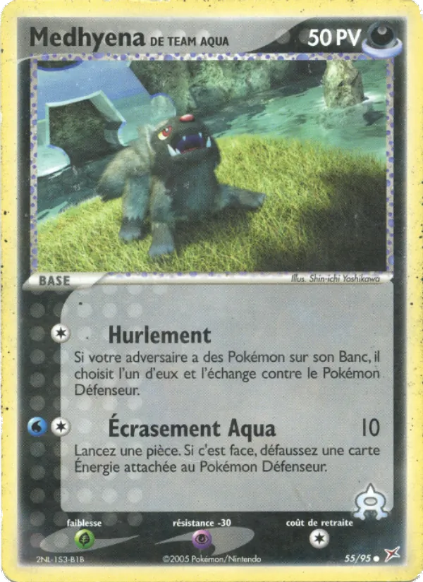 Carte Pokémon Medhyena de Team Aqua de l'extension EX Team Magma vs Team Aqua