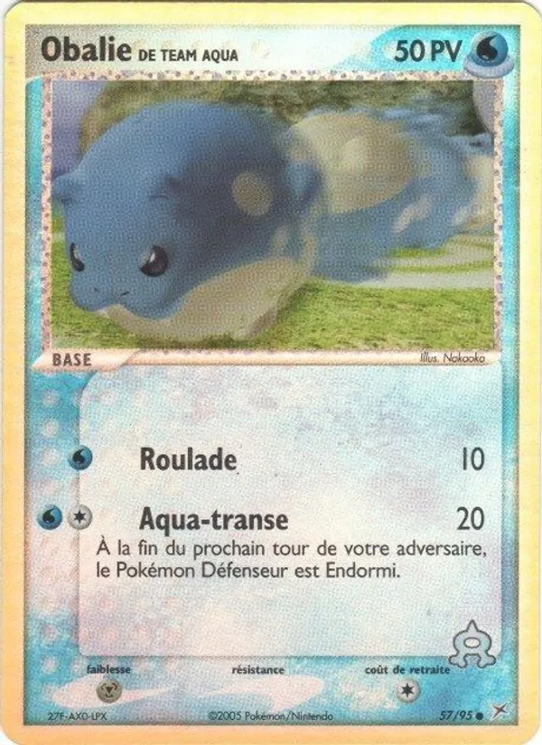 Carte Pokémon Obalie de Team Aqua de l'extension EX Team Magma vs Team Aqua
