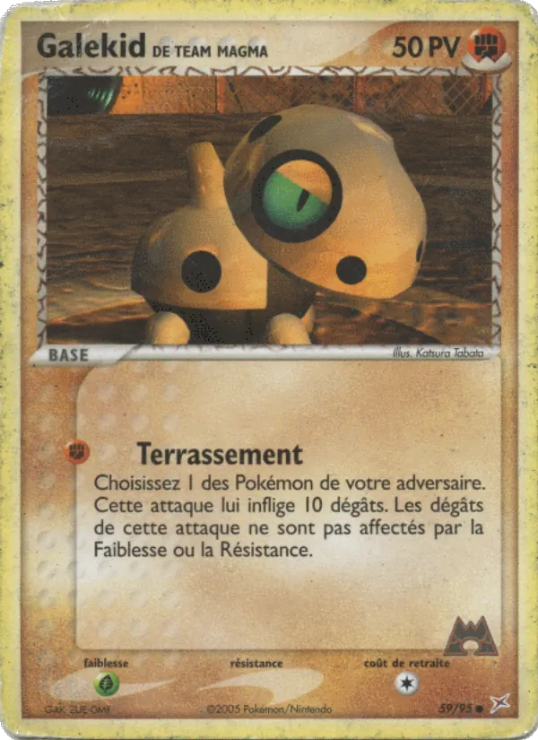 Carte Pokémon Galekid de Team Magma de l'extension EX Team Magma vs Team Aqua