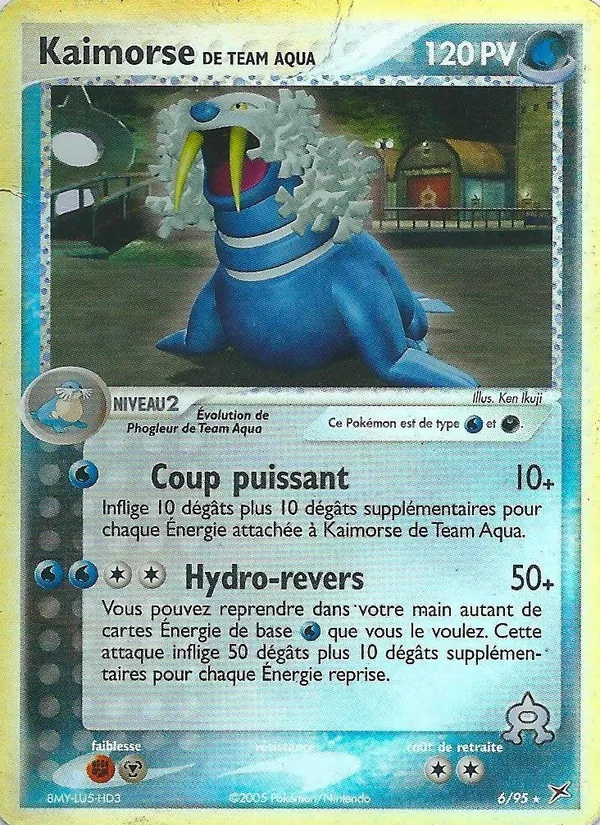 Carte Pokémon Kaimorse de Team Aqua de l'extension EX Team Magma vs Team Aqua
