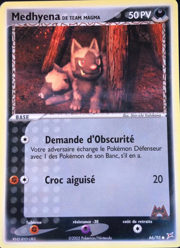 Carte Pokémon Medhyena de Team Magma de l'extension EX Team Magma vs Team Aqua