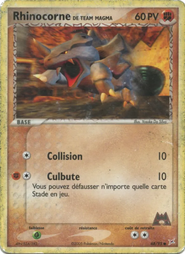 Carte Pokémon Rhinocorne de Team Magma de l'extension EX Team Magma vs Team Aqua